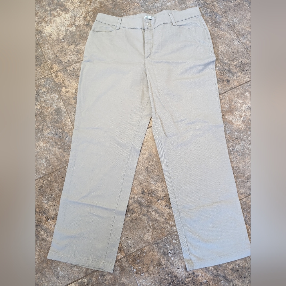 Women's Plus Size Khaki Color Dress Pants Size 18- Lee Brand